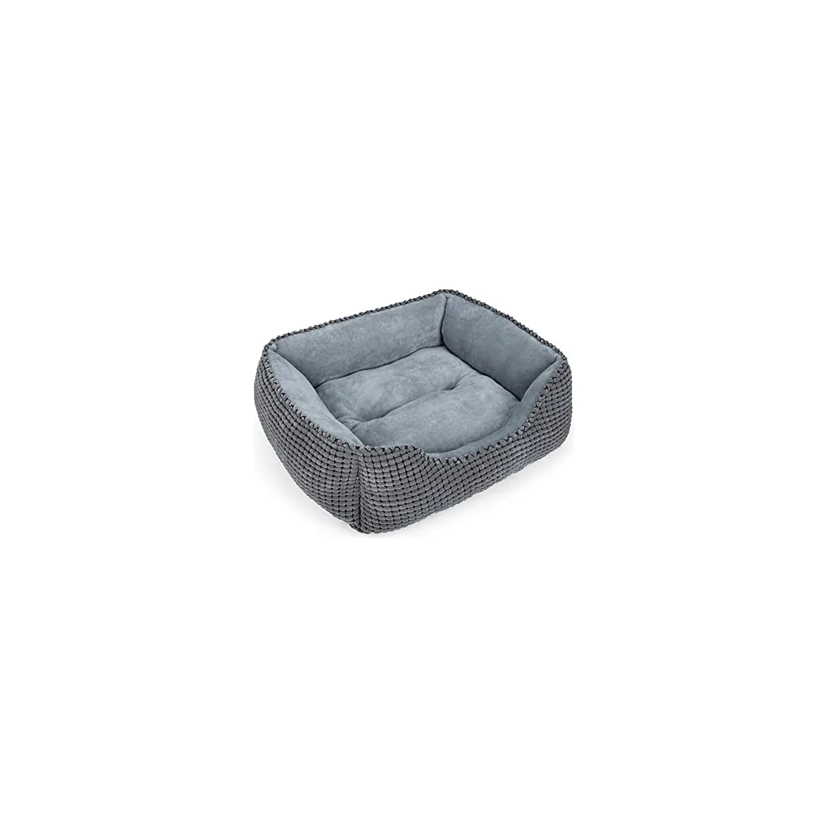 MIXJOY Dog Bed for Large Medium Small Dogs, Rectangle Washable Sleeping Puppy Bed, Soft Calming Cat Beds for Indoor Cats, Orthopedic Pet Sofa Bed, Anti-Slip Bottom with Multiple Size 20'', Grey — image 2