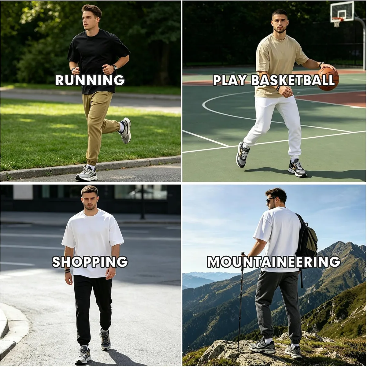 Mens Sweatpants with Pockets Lightweight French Terry Lounge Joggers Workout Pants for Running Travel Gym — image 6