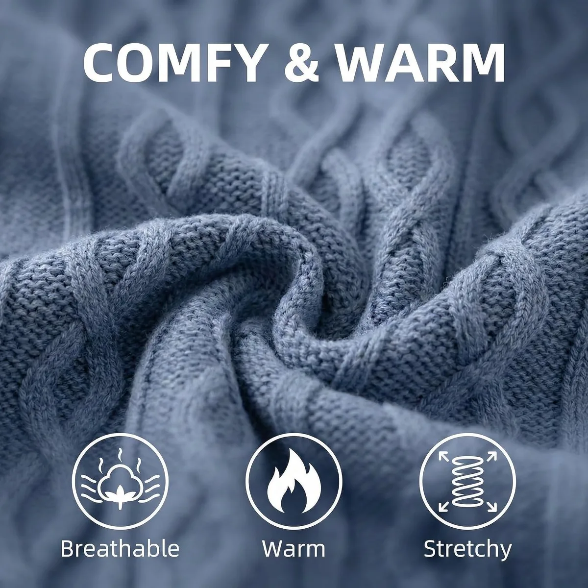 Small Dog Sweaters, Soft Knit Cold Weather Turtleneck Dog Clothes, Lightweight Warm Puppy Sweater for Chihuahua, Dachshund, Shih Tzu, Yorkie (Dark Blue, M) — image 7