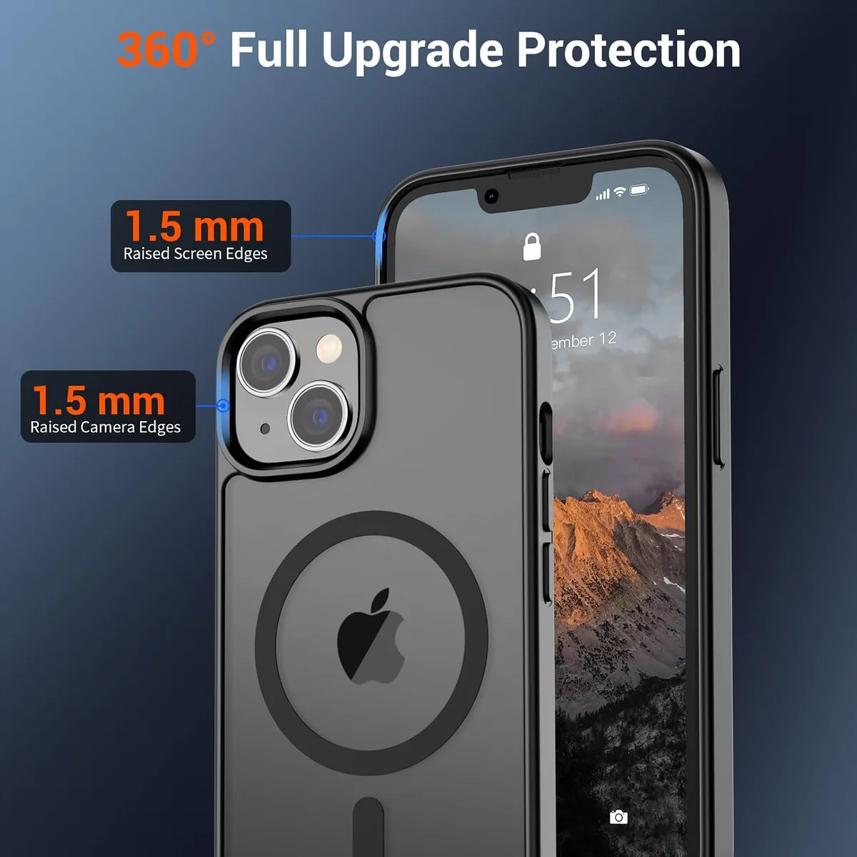 SUPFINE Magnetic for iPhone 13 Case/iPhone 14 Case Black — image 4