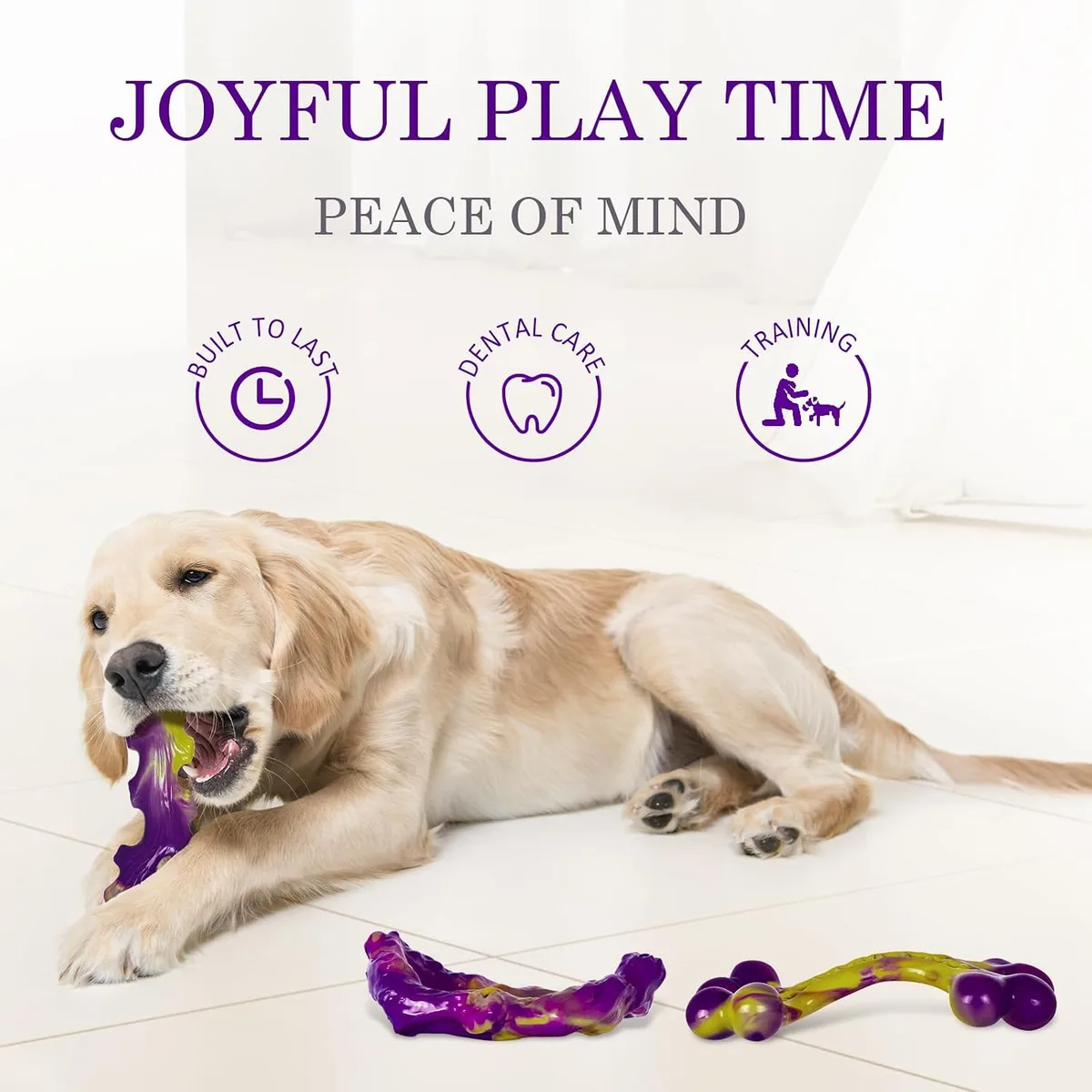 Frienhund 6-Pack Dog Toys for Aggressive Chewers: Dog Toy for Aggressive Chewer Large Breed, Dog Toy to Keep Them Busy, Dog, Bacon Flavor — image 4