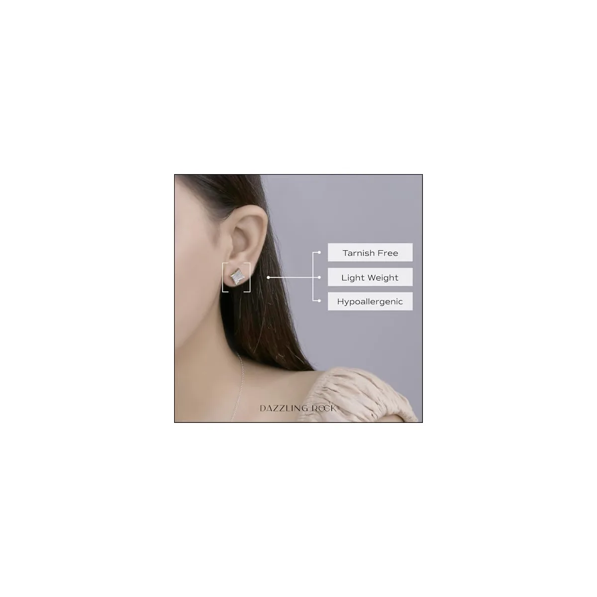 Dazzlingrock Screw Back Unisex Design Ladies Mens Real Diamond Earrings — image 3