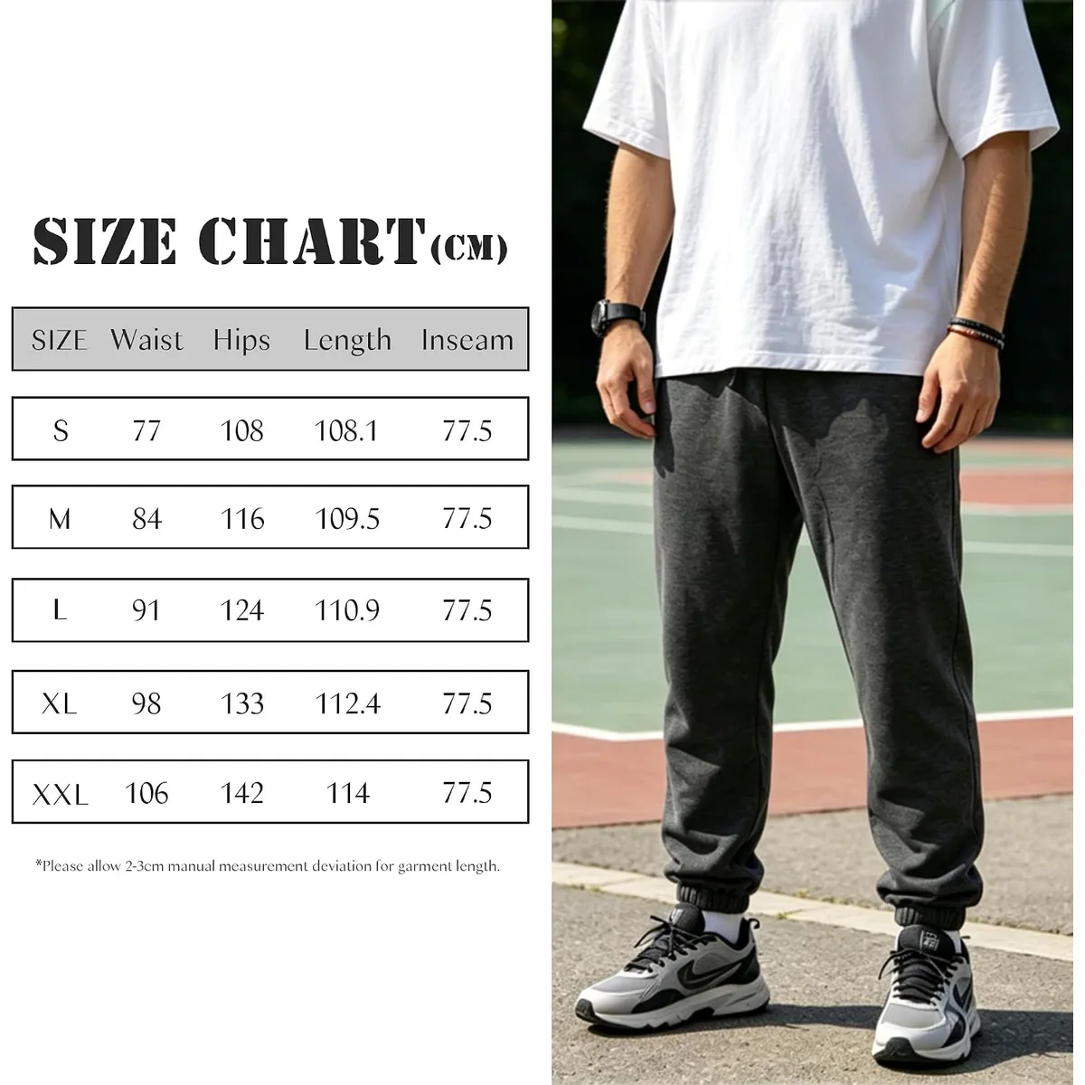 Mens Sweatpants with Pockets Lightweight French Terry Lounge Joggers Workout Pants for Running Travel Gym — image 7