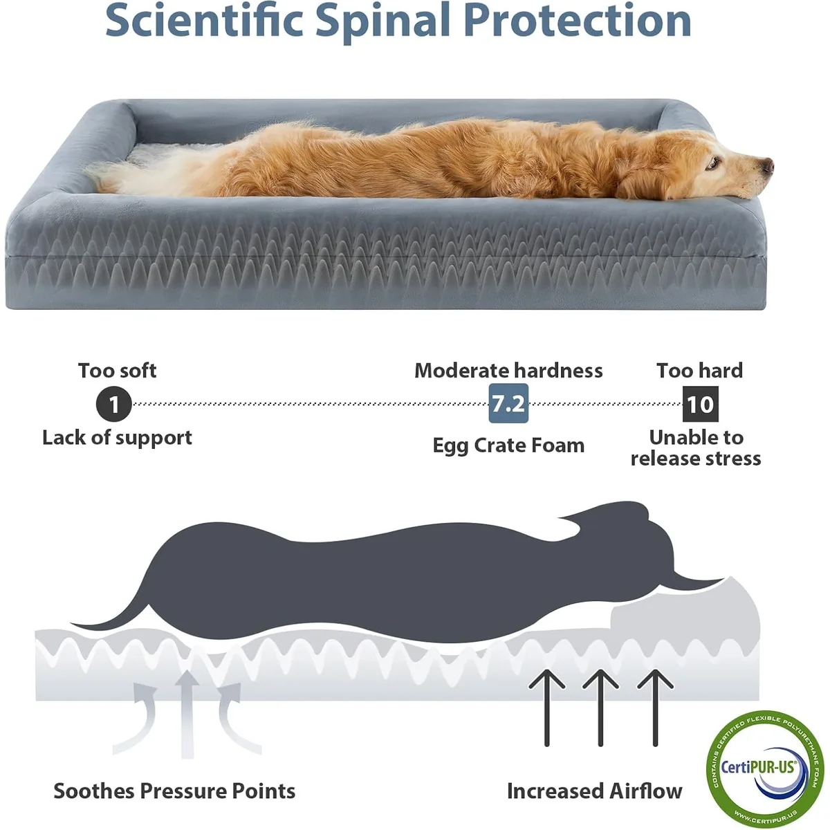 WNPETHOME XL Extra Large Orthopedic for Senior Dog Bed Comfy Sleeping — image 3