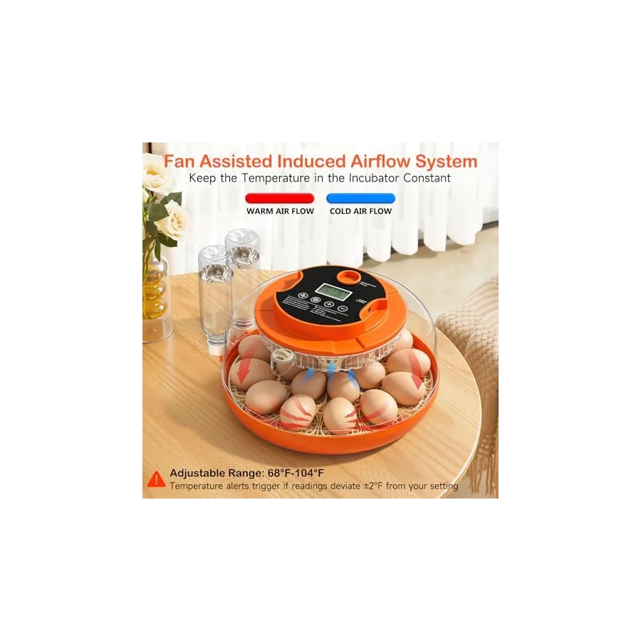 18 Egg Incubators for Hatching Eggs, Automatic Egg Turning and Humidity Control Incubator for Hatch Chicken Duck Quail Pigeon Pheasant Partridge Home Classroom Lab — image 5