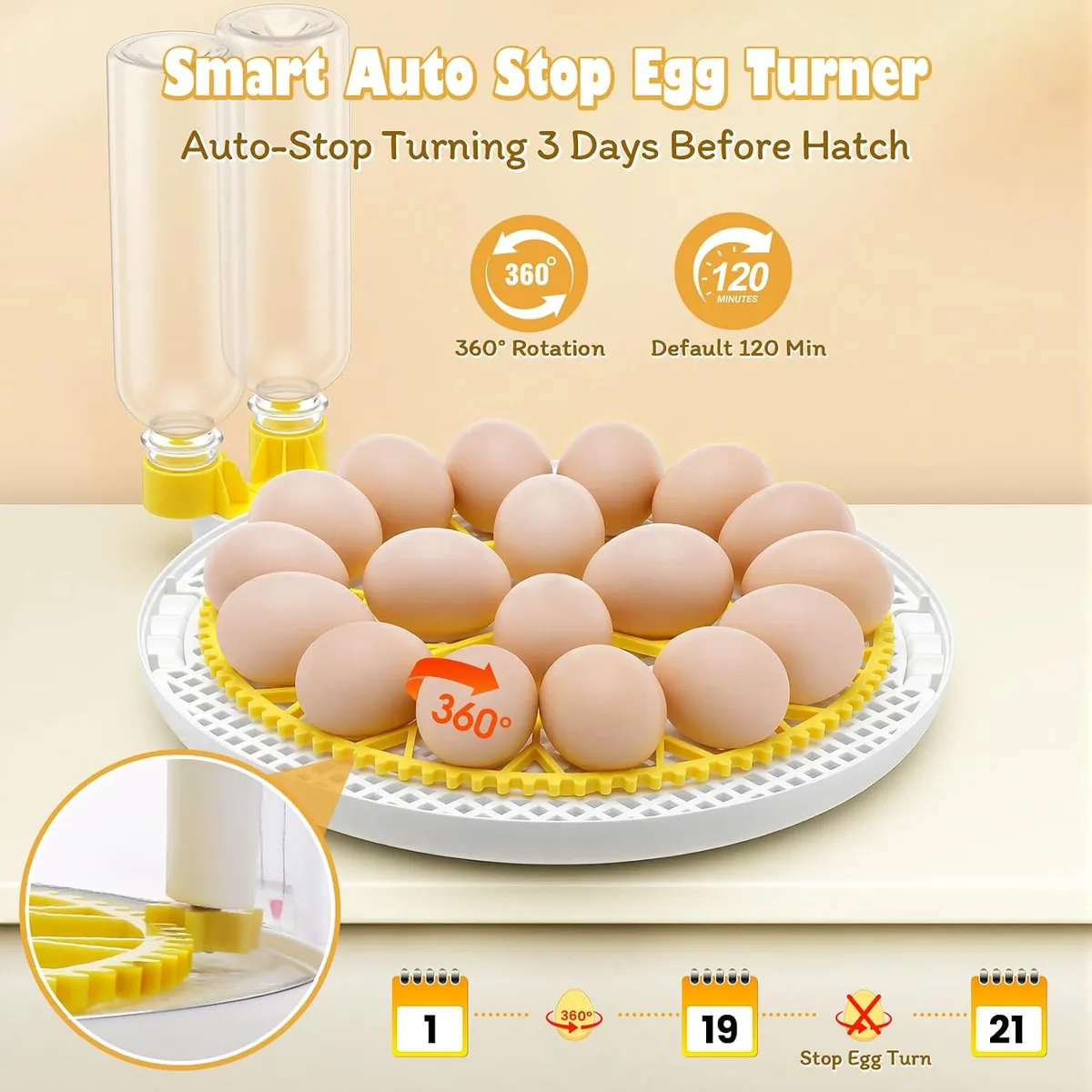 Sailnovo 18 Eggs Incubators for Hatching Egg with Auto Water Filling — image 4