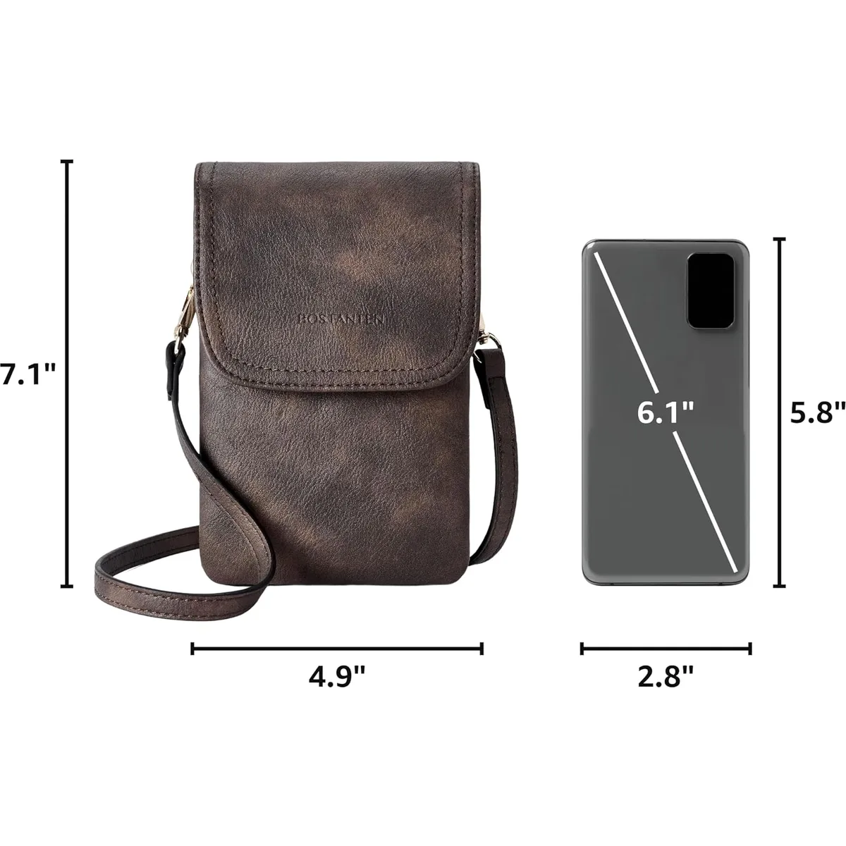 BOSTANTEN Small Crossbody Bag for Women Designer Cell Phone Purse — image 3