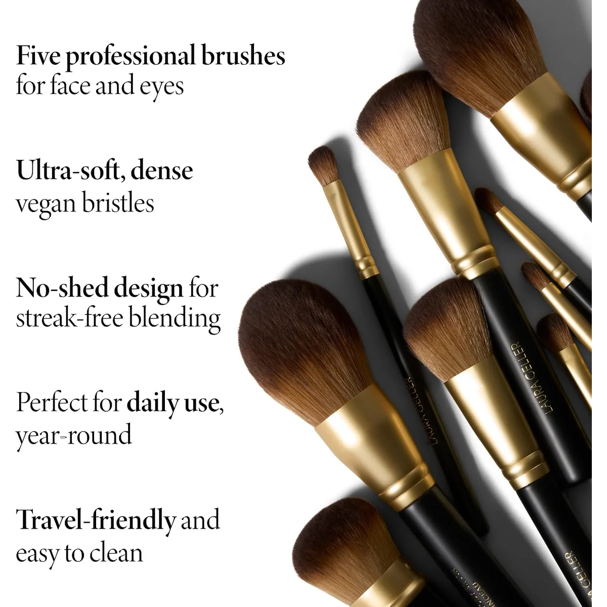 LAURA GELLER Makeup Brushes - Cruelty-Free - 05 Full Face Brush Set 5pc — image 3