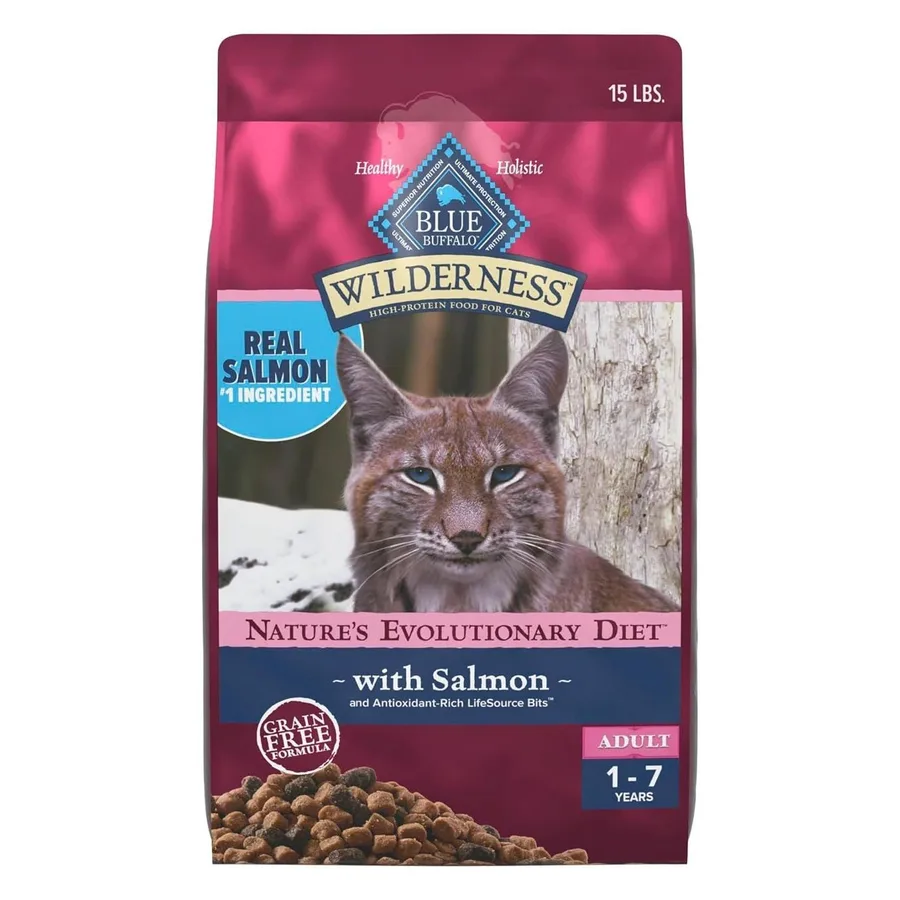 Wilderness Salmon Adult Dry Cat Food, Grain-Free, 15 lb