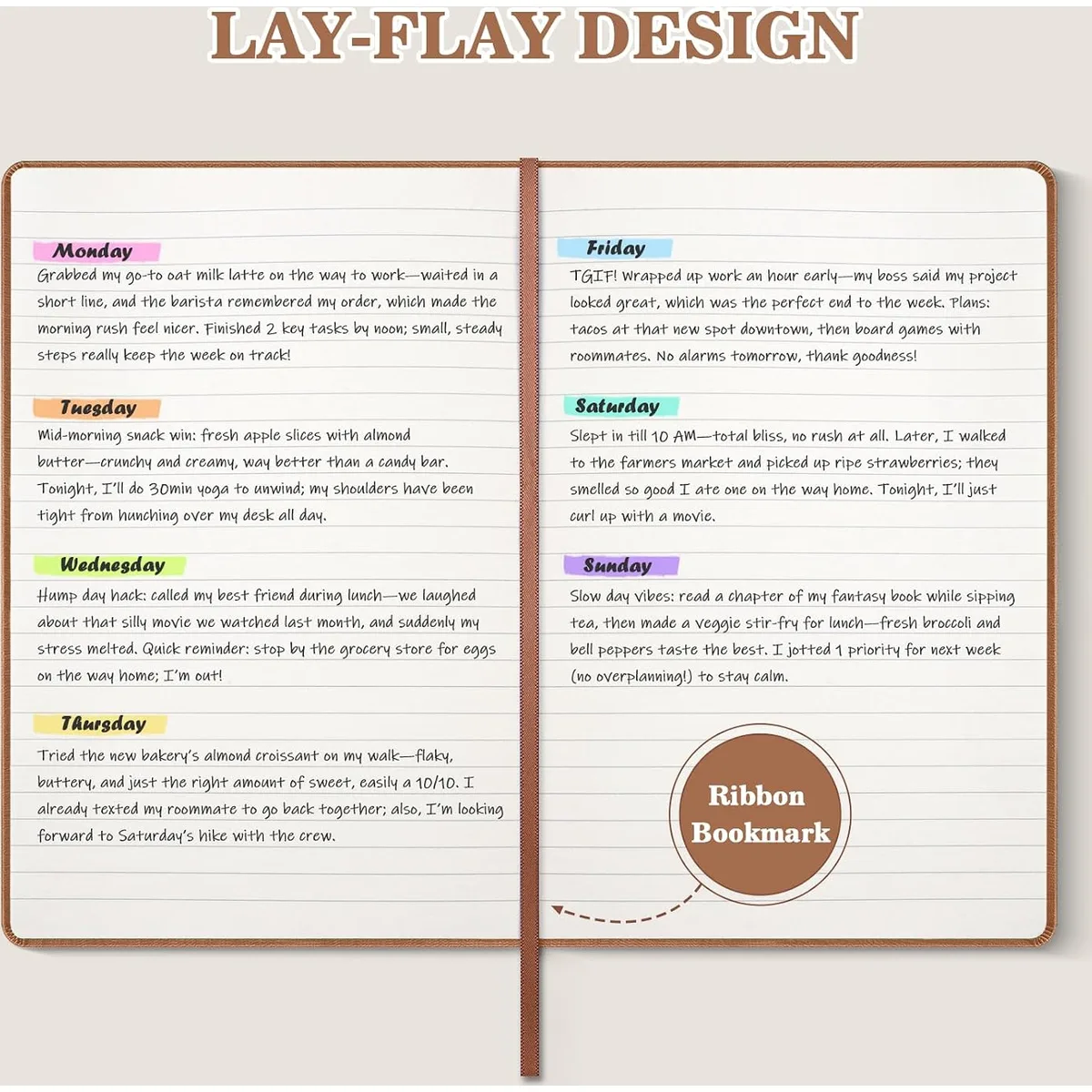 OMEYA Hardcover Journal Notebooks for Work: 4 Pack, A5 100gsm Lined Paper — image 4