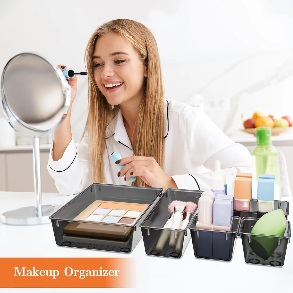 25 PCS Plastic Drawer Organizer, Versatile Organizer Trays & storage Bins — image 5