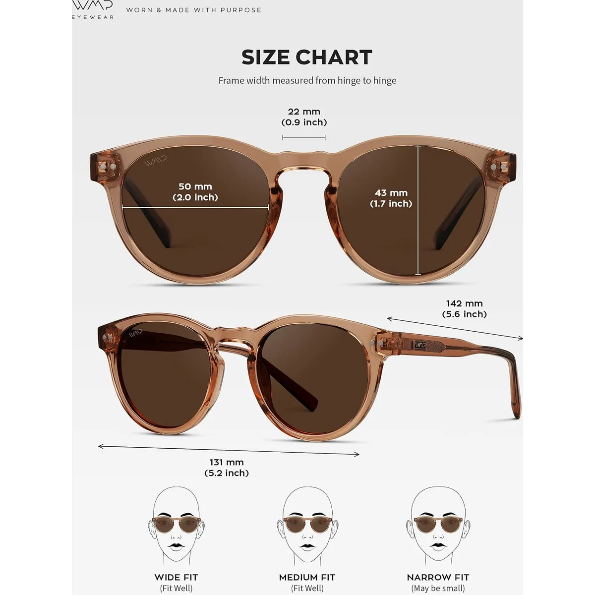 WearMe Pro Tate Women's Polarized Sunglasses, Retro Round Frame, UV400 — image 5