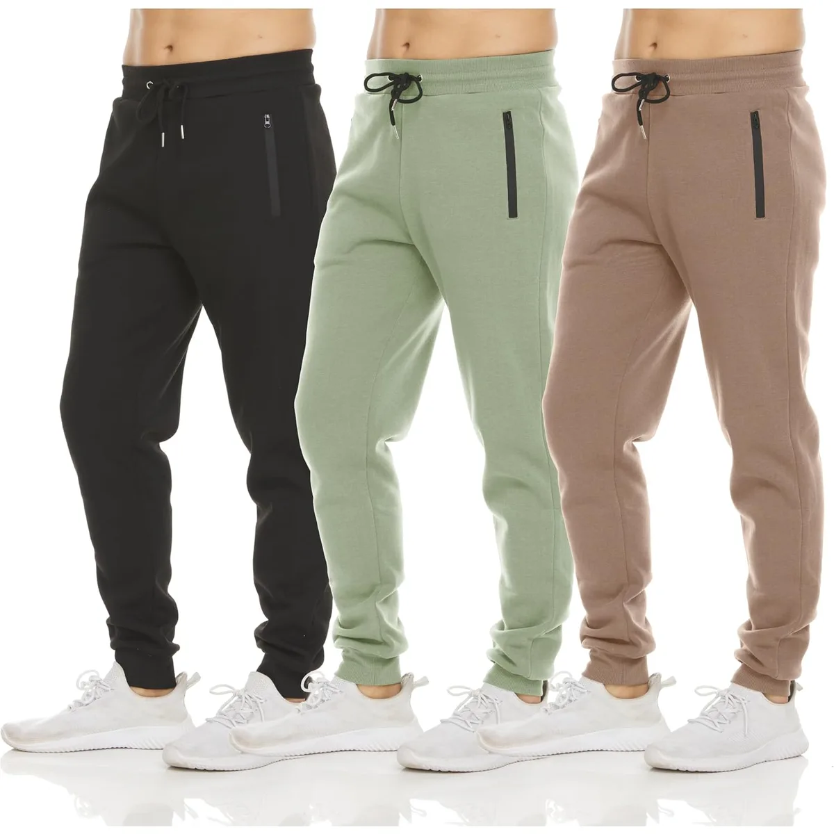 PURE CHAMP Sweatpants for Men 3 Pack Fleece Athletic Workout Joggers Mens Sweatpants with Zipper Pockets Size S-3XL — image 8