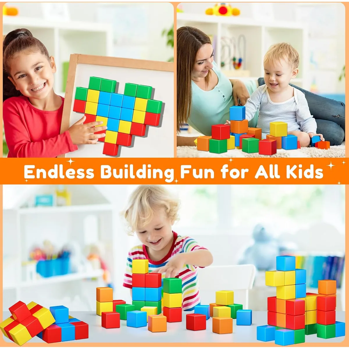 KAEILORU Magnetic Blocks 32PCS Magnetic Building Block for Toddler Age 3-5 — image 4