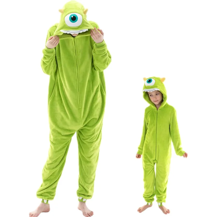COSUSKET Snug Fit Unisex Adult Onesie Pajamas, Flannel Cosplay Animal One Piece Halloween Costume Sleepwear Homewear