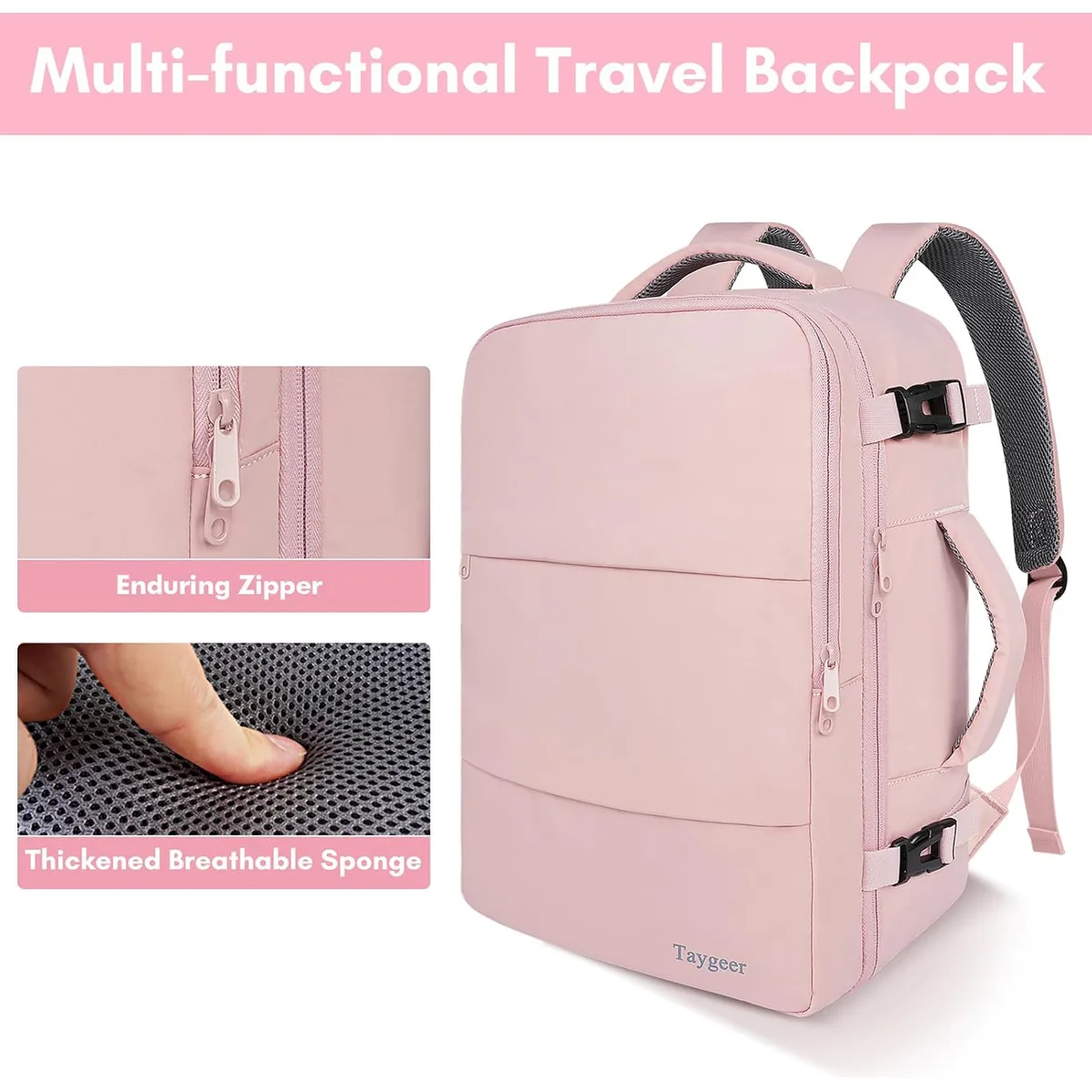 Taygeer Travel Backpack for Women, TSA Carry On Backpack Flight Approved — image 8