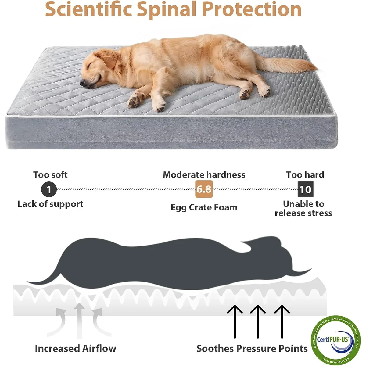 WNPETHOME Orthopedic Waterproof Extra Large Senior Dogs Bed for Comfy Sleep — image 3