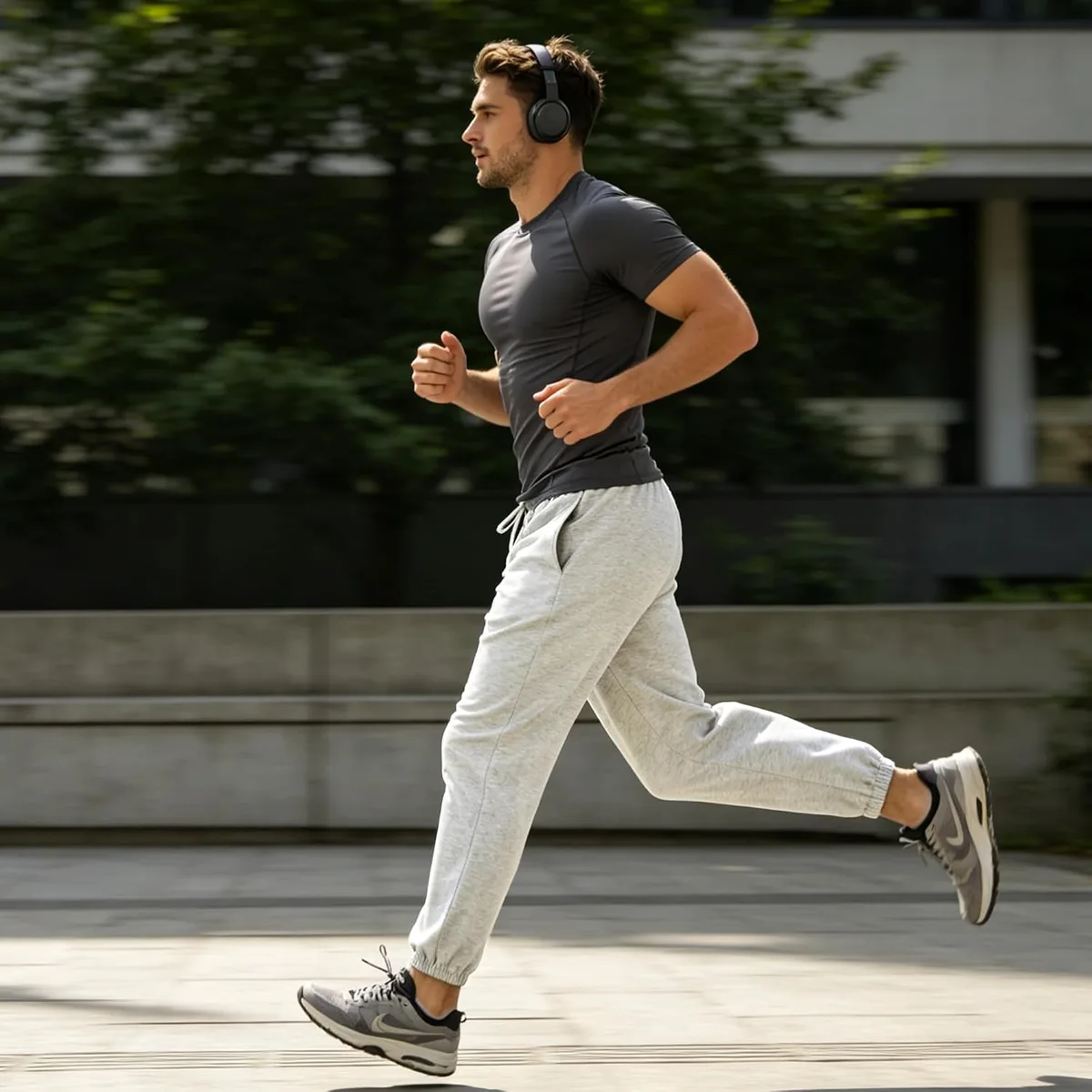 Mens Sweatpants with Pockets Lightweight French Terry Lounge Joggers Workout Pants for Running Travel Gym — image 2