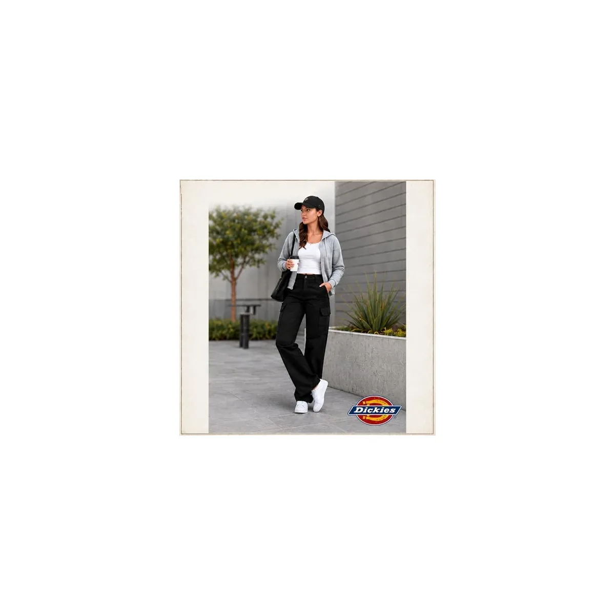 Dickies Women's Stretch Twill Straight Leg Cargo Pants Sits Below Waist — image 8