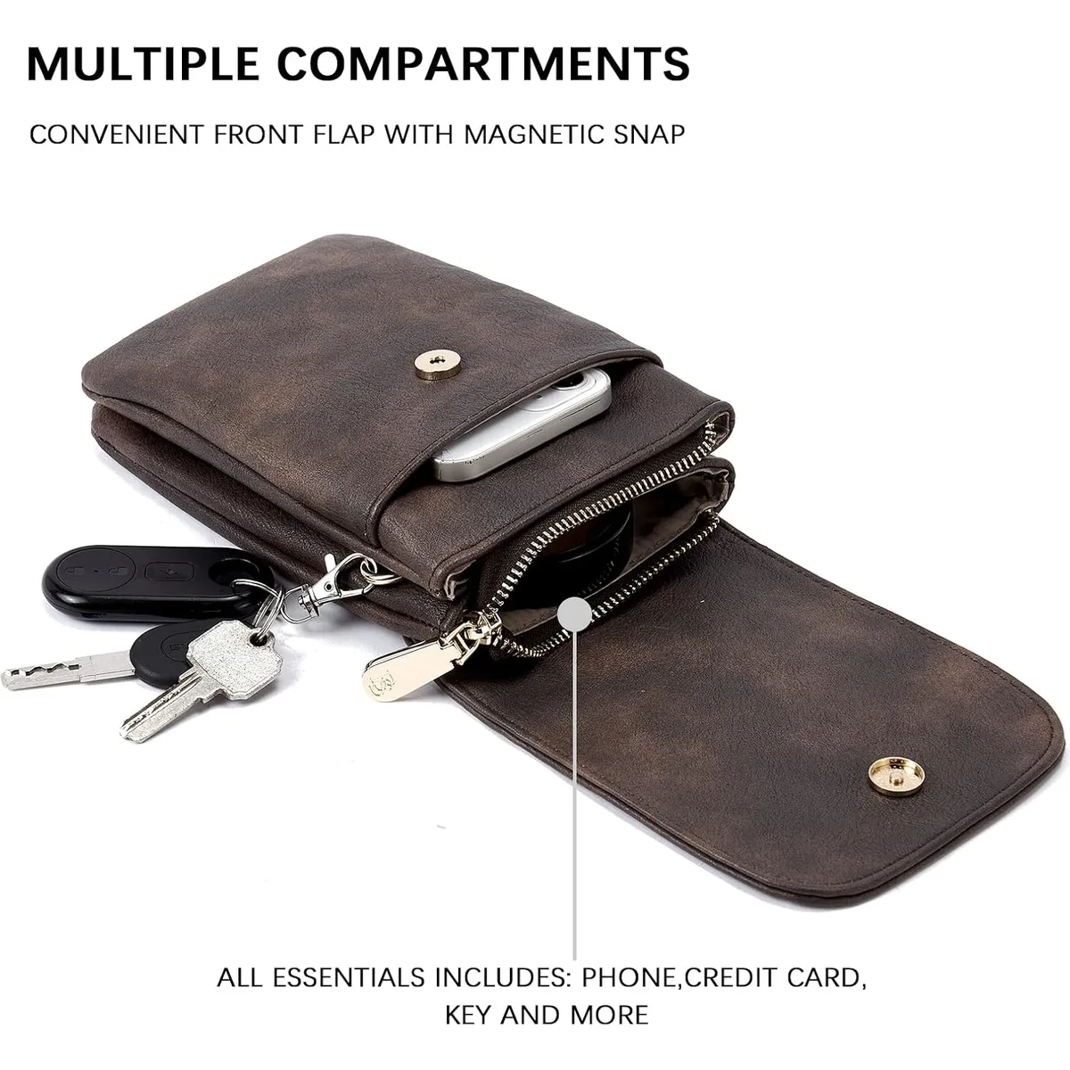 BOSTANTEN Small Crossbody Bag for Women Designer Cell Phone Purse — image 6