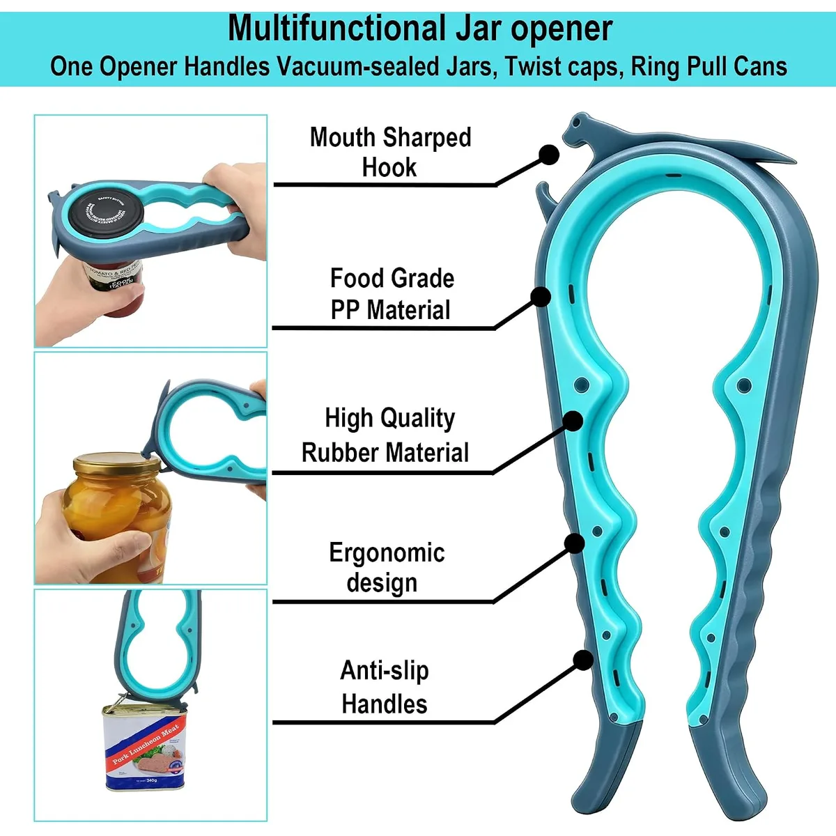 Otstar Jar Opener & Bottle Opener for Seniors with Arthritis, Weak Hands — image 3