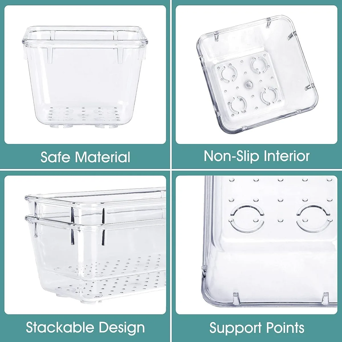 25 PCS Clear Plastic Drawer Organizer, Makeup Organizers and Storage Bins — image 3