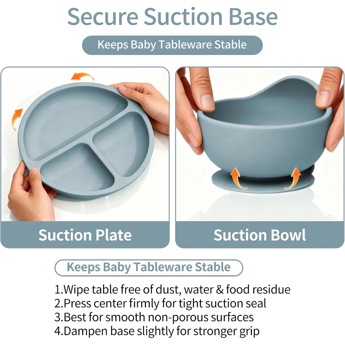 13PCS Baby Feeding Set, Removable Stainless & Silicone, Odor-Free — image 4
