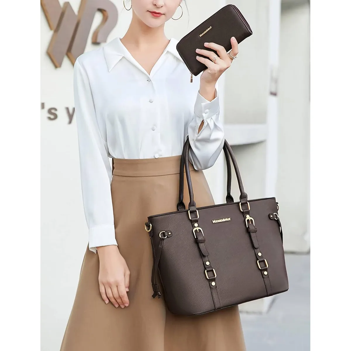 Montana West 3PCS Purses for Women Tote Bag and Wallet Set Shoulder Satchel Handbags — image 2