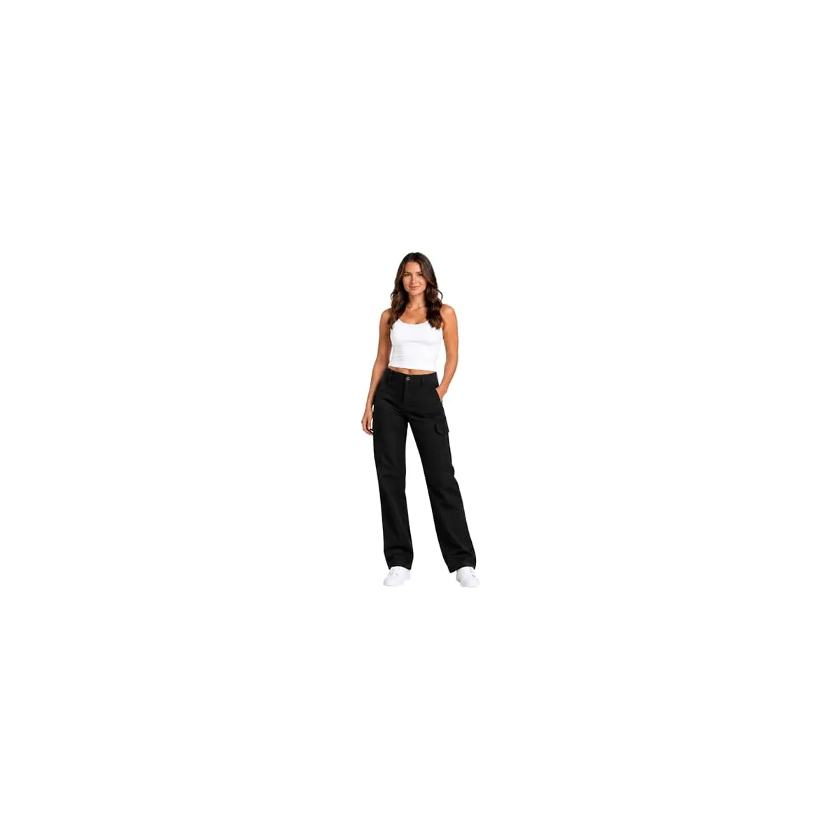 Dickies Women's Stretch Twill Straight Leg Cargo Pants Sits Below Waist — image 2