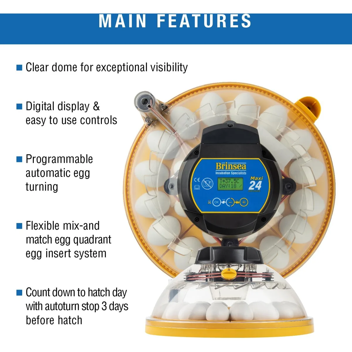 Brinsea Maxi 24 Advance Incubator with auto Turner for Hatching 24 Eggs — image 8