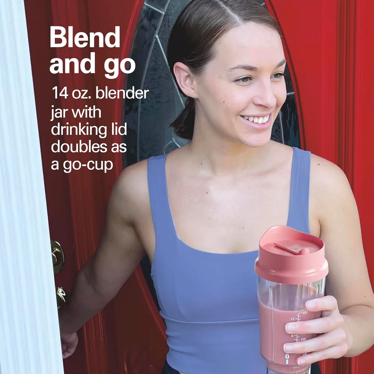 Hamilton Beach Portable Blender for Smoothies With 14 oz. Travel Jar — image 2