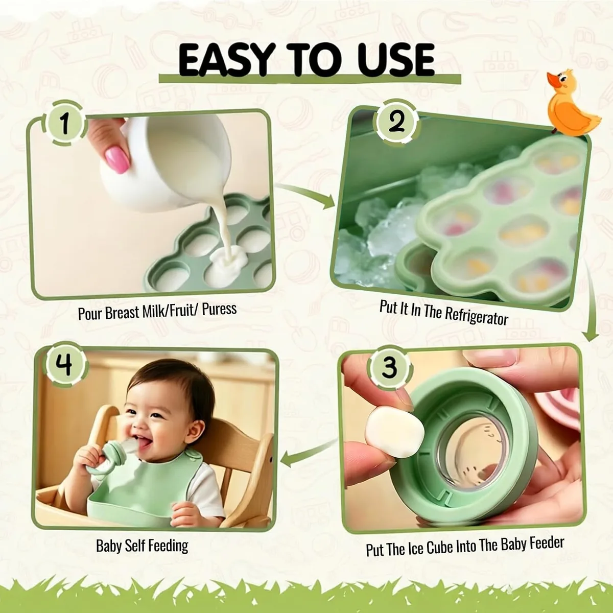 19 Pcs Silicone Baby Feeding Set Eating Essentials for Newborn — image 2