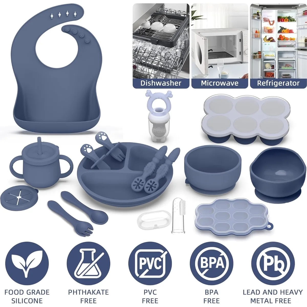 16PCS Silicone Baby Feeding Set, All-in-One for Starting Solids — image 7