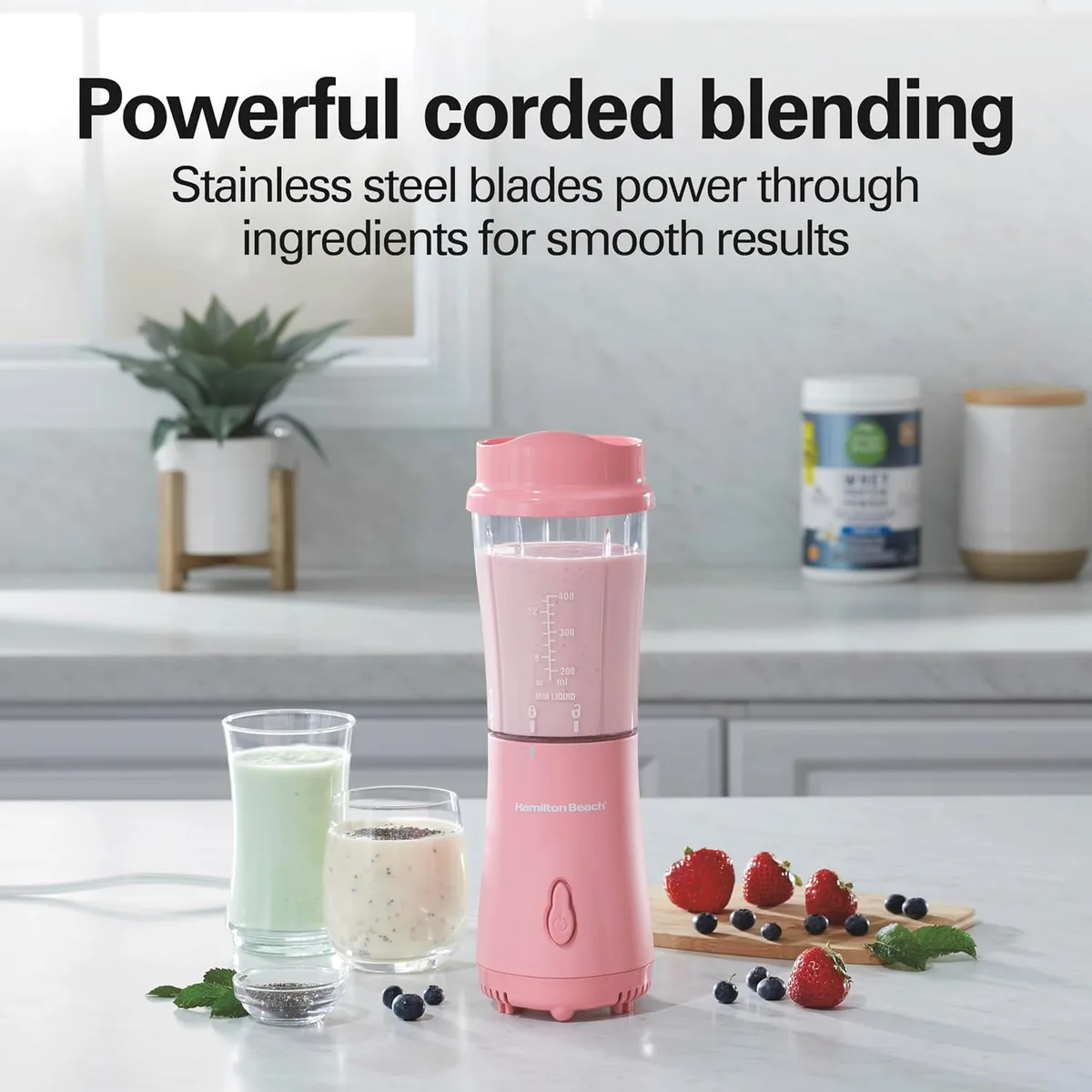 Hamilton Beach Portable Blender for Smoothies With 14 oz. Travel Jar — image 3