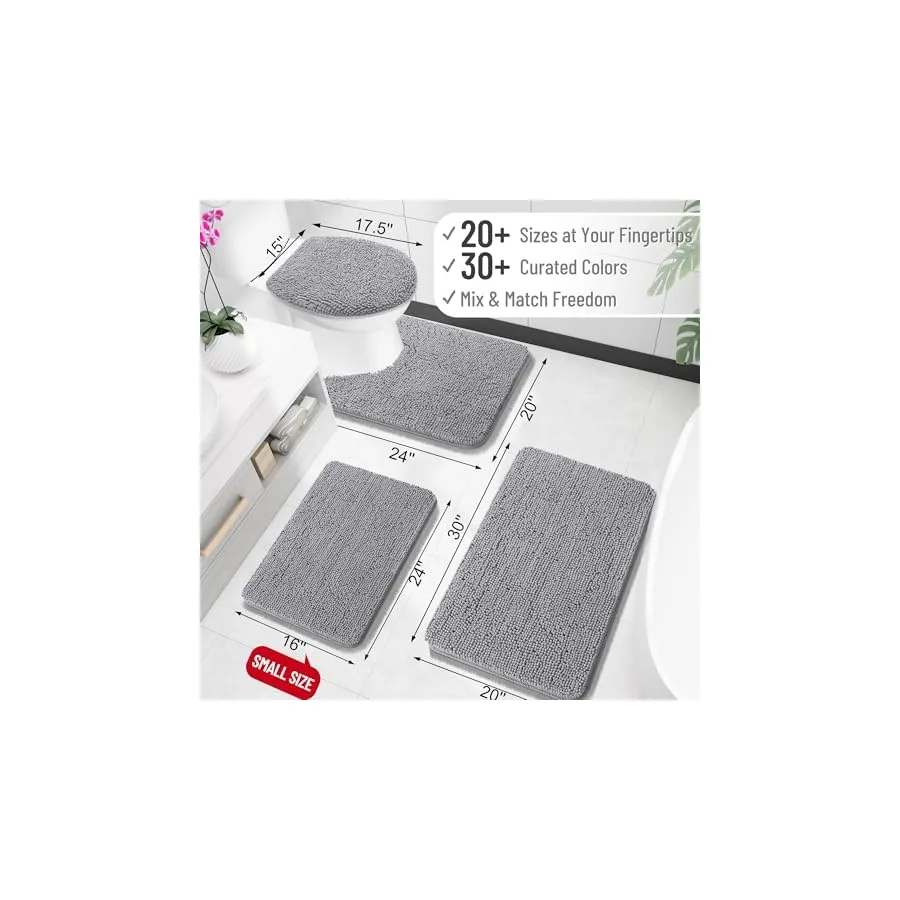Soft Chenille Bath Mat, 30×20 in — image 3