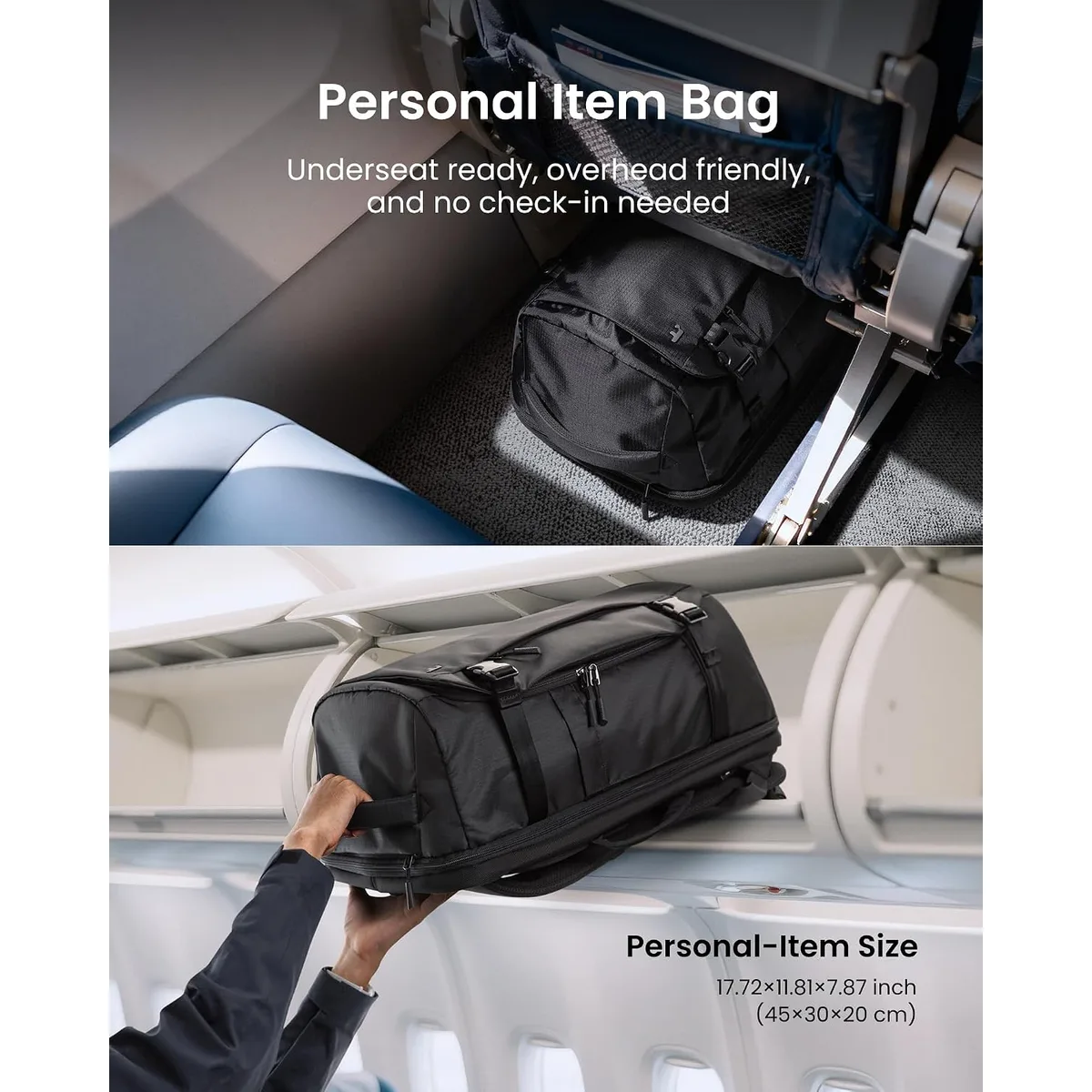 tomtoc Travel Backpack 28L,TSA Personal Item Bag Flight Approved,PFAS Free — image 4