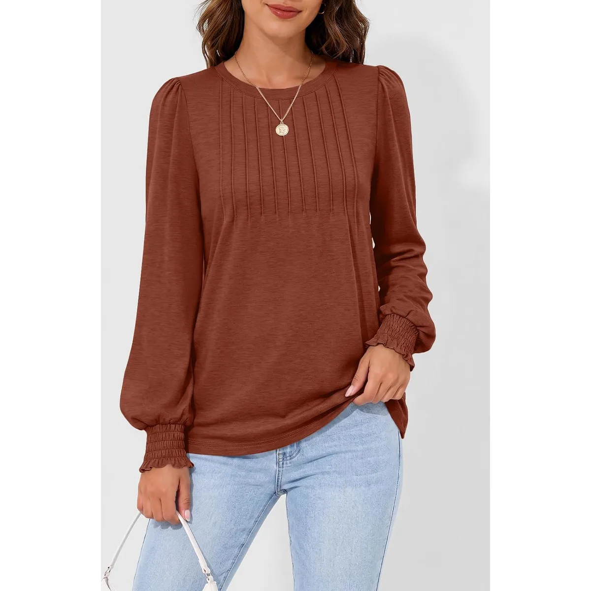 AUTOMET Womens Long Sleeve Shirts Fall Blouses Tops Business Casual Outfits — image 2