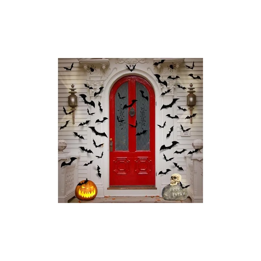 Halloween Bat Wall Decor, 100 Pcs — image 4