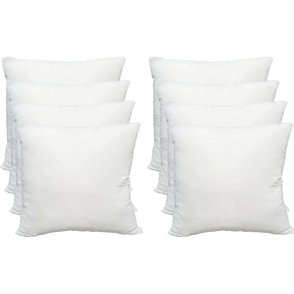 Obruosci Luxury Throw Pillow Inserts, Pack of 6, 18 x 18 inches Hypoallergenic Ultra Soft White Polyester Microfiber Durable Couch Cushion Fillers — image 8
