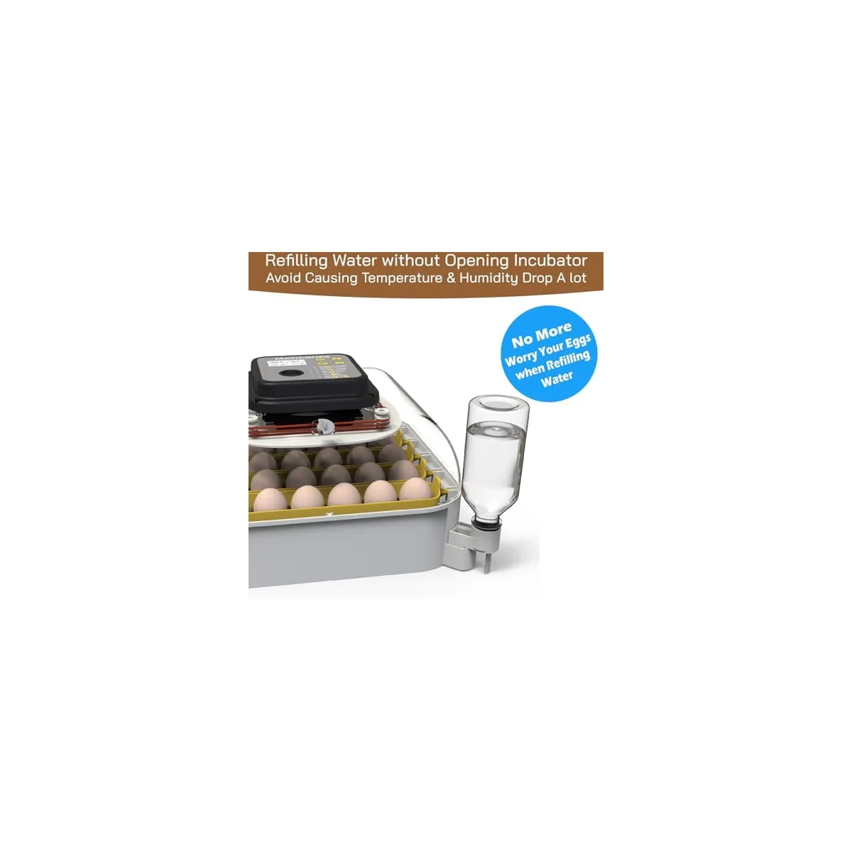 MATICOOPX 30 Egg Incubator with Humidity Display, Egg Candler, Automatic Egg Turner, for Hatching Chickens — image 4
