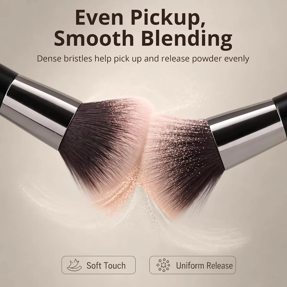 BEAKEY Makeup Brushes set with 2 Blending Sponges,10 Brush Face and Eye Set — image 8
