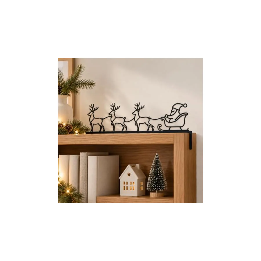 Iron Sleigh & Reindeer Christmas Door Topper — image 6