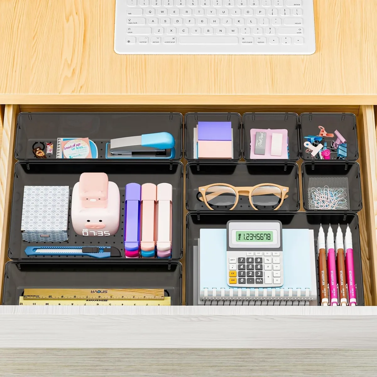 25 PCS Plastic Drawer Organizer, Versatile Organizer Trays & storage Bins — image 7