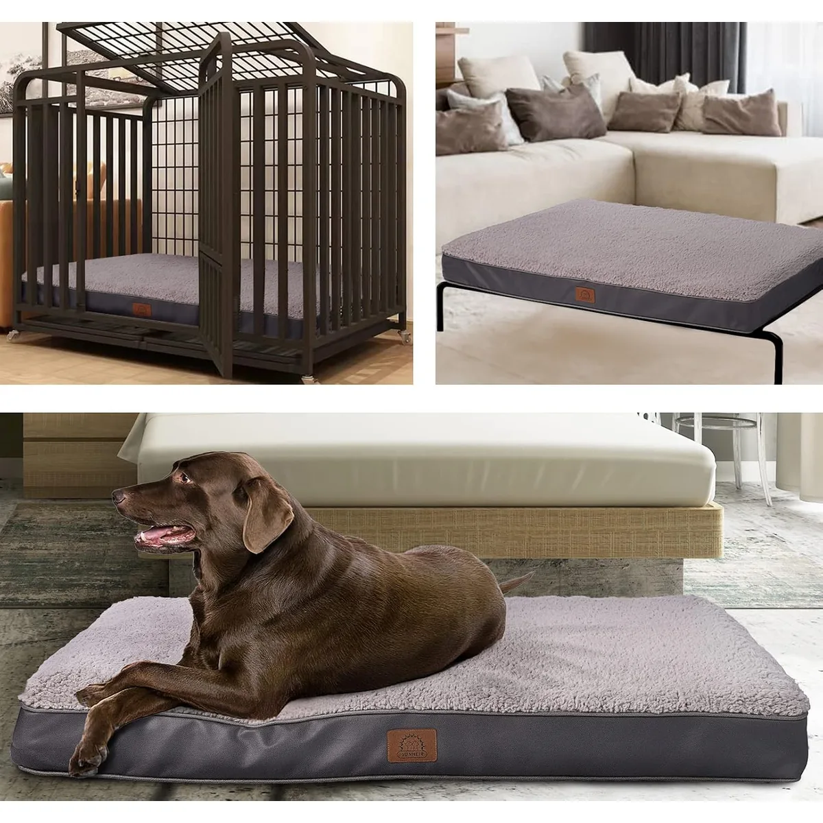 Sunheir Washable Orthopedic Large Dog Bed with Removable Cover, Pet Bed Mat — image 6