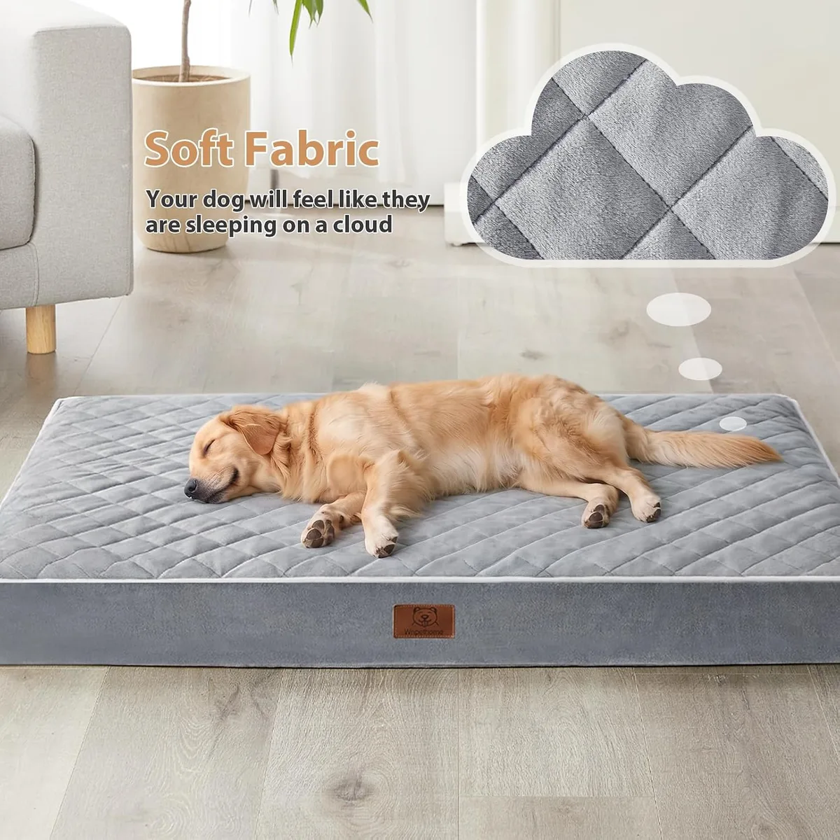 WNPETHOME Orthopedic Waterproof Extra Large Senior Dogs Bed for Comfy Sleep — image 2