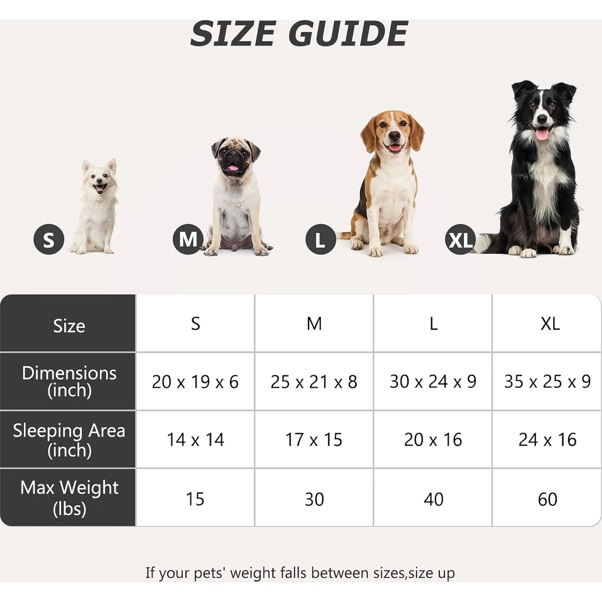 MIXJOY Dog Bed for Large Medium Small Dogs, Rectangle Washable Sleeping Puppy Bed, Soft Calming Cat Beds for Indoor Cats, Orthopedic Pet Sofa Bed, Anti-Slip Bottom with Multiple Size 20'', Grey — image 6