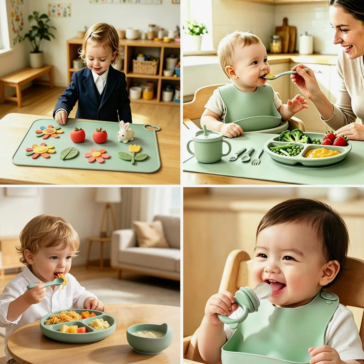 19 Pcs Silicone Baby Feeding Set Eating Essentials for Newborn — image 6
