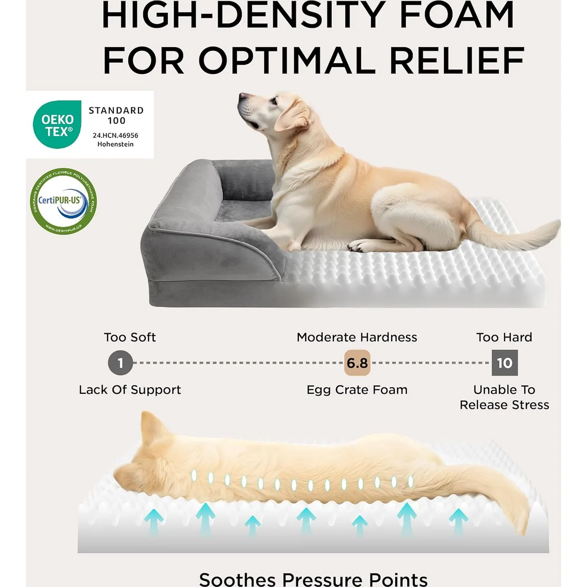 Bedsure Orthopedic Dog Beds Large Sized Dog Washable Original Design — image 3