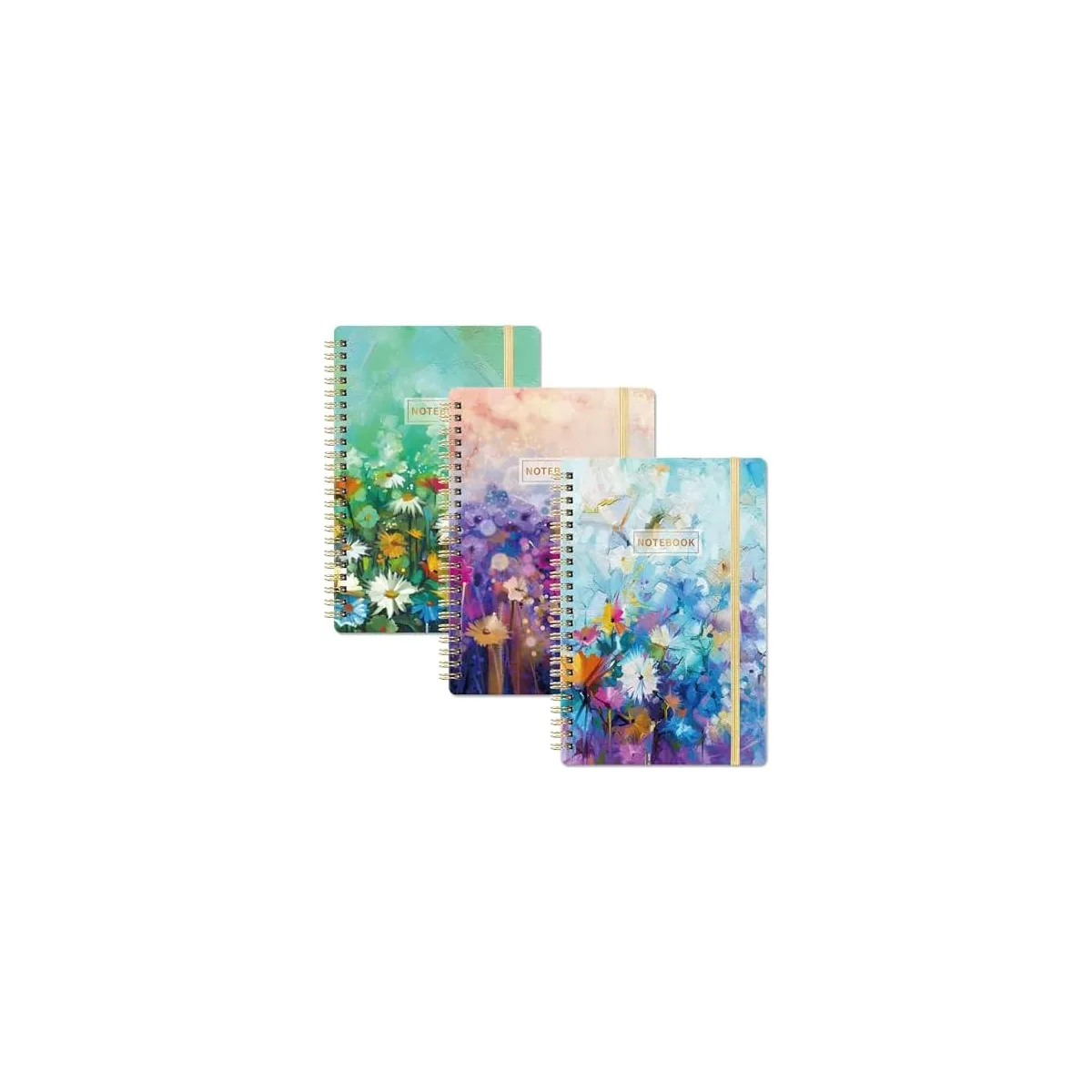 Spiral Notebook - 3 Pack A5 Ruled Journal Notebook, 8.3'' × 6'', 3 × 160 Pages, Journal for Women, College Ruled Notebook, Spiral Notebook with Back Pocket, Great Notebooks for School, Home & Office — image 8