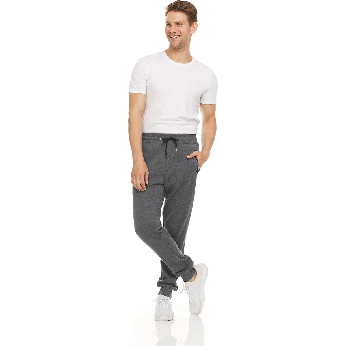 PURE CHAMP Sweatpants for Men 3 Pack Fleece Athletic Workout Joggers Mens Sweatpants with Zipper Pockets Size S-3XL — image 3